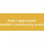 How I appreciate Oundle’s community events