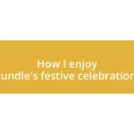 How I enjoy Oundle’s festive celebrations